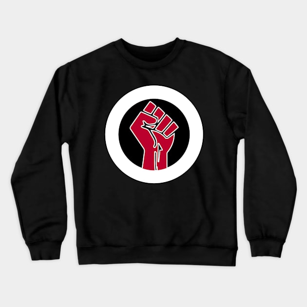 Black Lives Matter Fist Circled Flag Japan Crewneck Sweatshirt by aaallsmiles